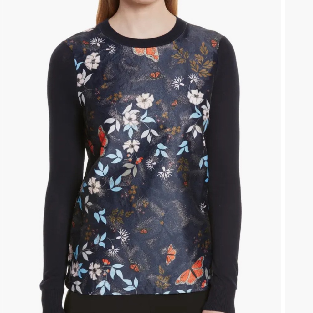 Ted Baker Khlo Kyoto Gardens Jacquard Sweater Eur Size 4 US size m/l